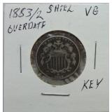 1883/2 Shield nickel VG