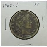 1908-O Barber half XF
