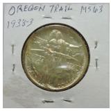 1938-S Oregon Trail half MS63