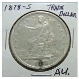 1878-S Trade dollar AU