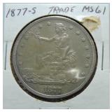 1877-S Trade dollar MS61