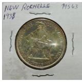 1938 New Rochelle half MS63