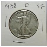 1938-D Walking Liberty half VF