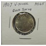 1907 Liberty nickel MS65