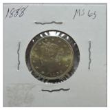 1888 Liberty nickel MS63