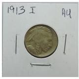 1913 Ty 1 Buffalo nickel AU