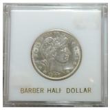1907-D Barber half BU