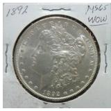 1892 Morgan dollar MS65