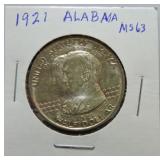 1921 Alabama half MS63