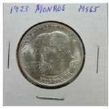 1923 Monroe half MS65