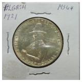 1921 Pilgrim half MS64