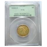 1844-O  $5 Liberty gold PCGS F15
