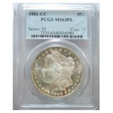 1882-CC Morgan dollar PCGS MS63PL