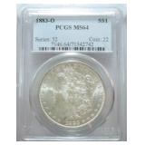 1883-O Morgan dollar PCGS MS64