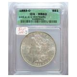 1883-O Morgan dollar IGC MS63, VAM 4, 0/0,