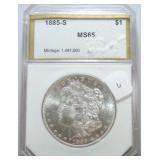 1885-S Morgan dollar PCI MS65