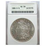 1884-S Morgan dollar ANACS AU58