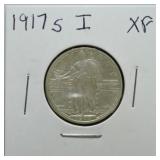 1917-S Standing Liberty quarter XF, Ty 1
