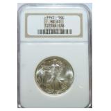 1945 Walking Liberty half NGC MS65
