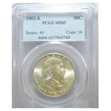 1953-S  Franklin half PCGS MS65