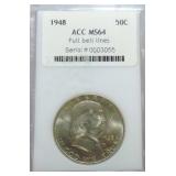 1948  Franklin half ACC MS64FBL
