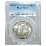 1945-D Walking Liberty half PCGS MS65