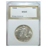 1941 Walking Liberty half PCI MS65