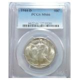 1944-D Walking Liberty half PCGS MS66