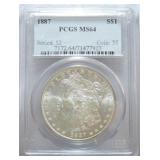 1887 Morgan dollar PCGS MS64