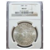 1887 Morgan dollar NGC MS67