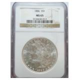 1886 Morgan dollar NGC MS65