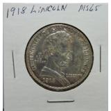 1918 Lincoln half MS65