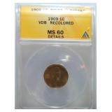 1909 VDB Lincoln cent MS60 details, recolored
