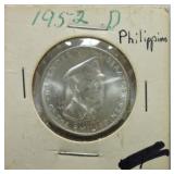 1952-D Philippines 50 Centavus BU