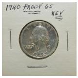 1940 Washington quarter PF65