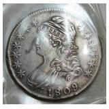 1809 Bust half XF, IIII Edge