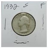 1932-S Washington quarter F