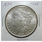 1890 Morgan dollar MS65