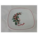 Fiesta Post 86 Holly & Berry tab handled tray,