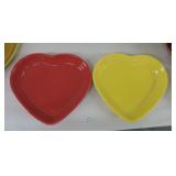 Fiesta Post 86 lot of 2 - 9" hearts, mixed