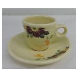 Fiesta Post 86 clematis AD cup & saucer,