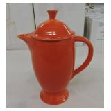 Vintage Fiesta coffee pot, red