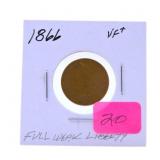 1866 Indian cent VF+