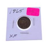 1865 Indian cent XF