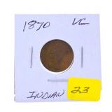 1870 Indian cent VG