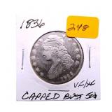 1836 Bust half dollar VF/XF