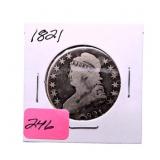 1821 Bust half dollar G