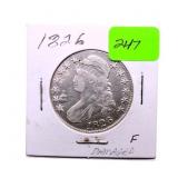 1826 Bust half dollar F (polished)