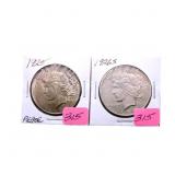 1925 & 1926S  silver Peace dollars BU