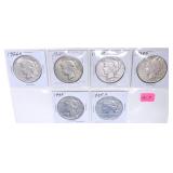 6 better day silver Peace dollars: 1926S, 1928S,
